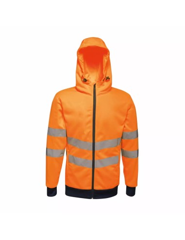 REG-TRA471-HI VIS PRO FULL ZIP STRETCH HOODIE JACKET